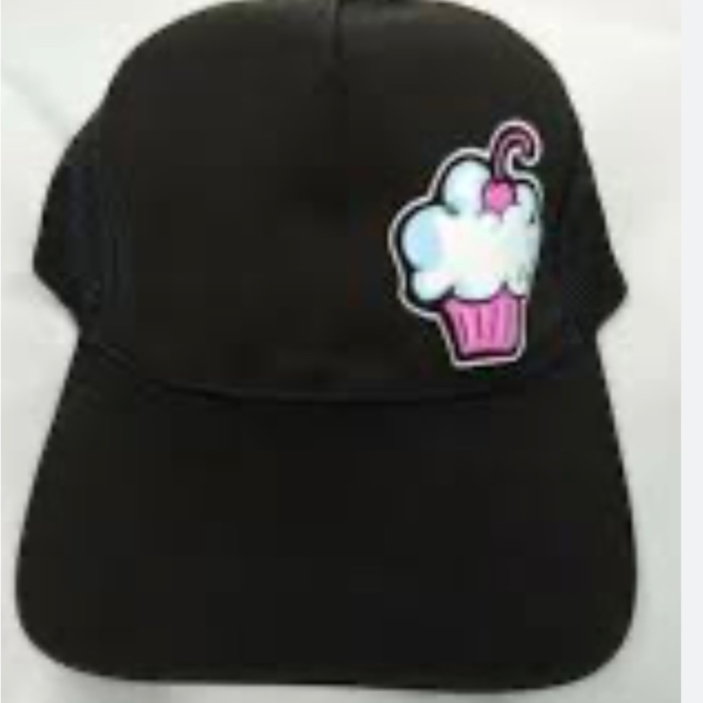 Anchor Blue Black Snap Back Hat Cap Pink Cupcake One Size